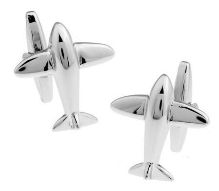 Airplane Shaped Cuff Links on Sale