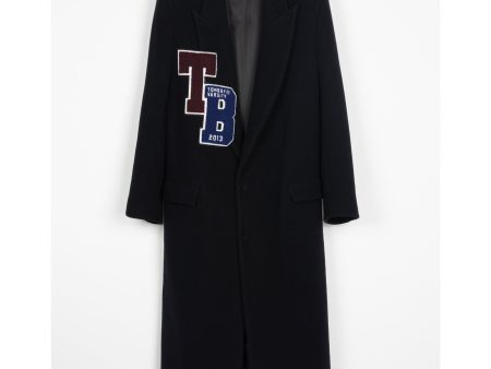 VARSITY BLACK COAT For Cheap