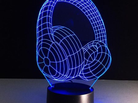 Headphones Designed 3D Night Lamps For Discount