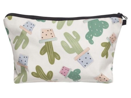 Fresh Cactus 3D Printed Women Makeup Bag Supply