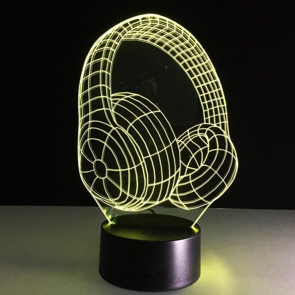 Headphones Designed 3D Night Lamps For Discount