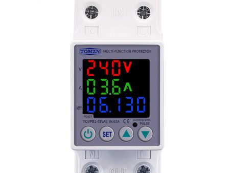 Tomzn 3rd Gen 3in1 voltage protector Over and Under Voltage Protective Device with Kwh meter For Discount