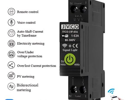 JVCO 13in1 63A Bidirectional WIFI Smart Switch with Monitoring and Protection For Sale