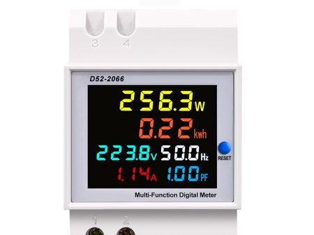 Tomzn D52-2066 6IN1 din rail AC 220V 100A Voltage Current KWH Electric energy meter with Frequency and Power Factor For Discount