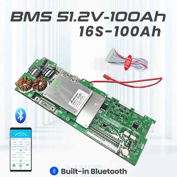 JBD 51.2V 100Ah BMS for 8-16S Cells Lithium Battery Pack Without Communication Online