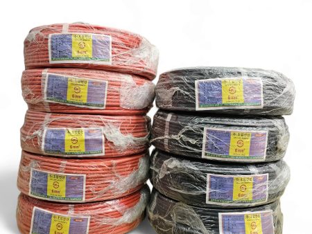 6mm Copper Tin Coated Double PVC single core Cable Coil Premium Quality Per Yard For Discount