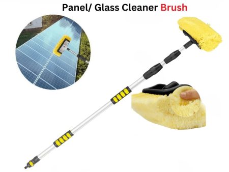 Telescopic Solar Cleaning Brush Aluminum Pole PVC Plastic Fiber Cleaning Head For Discount