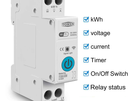 Tomzn TOB9-63M 6in1 63A WIFI Smart Switch with monitoring Fashion