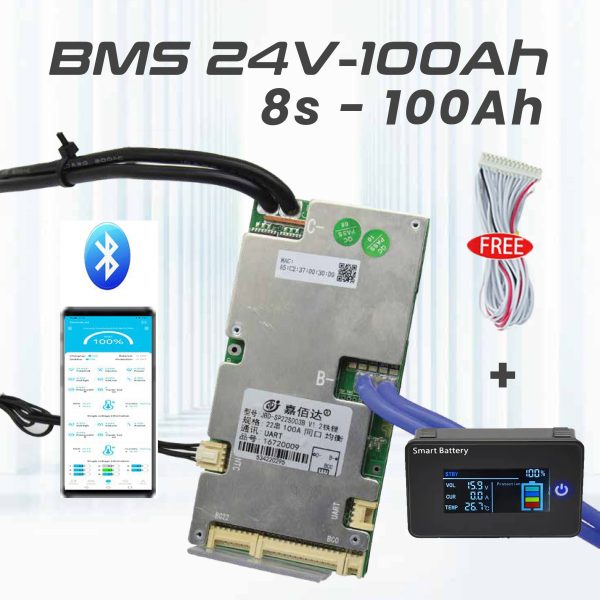 JBD 24V 100Ah BMS for 8 Cells Lithium Battery Pack Withou Communication Fashion