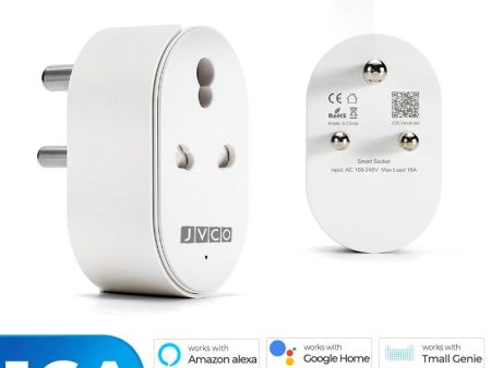 JVCO Smart WiFi Power Plug 16A for Heavy Load Air Conditioner, Wifi Controller and Monitor Online