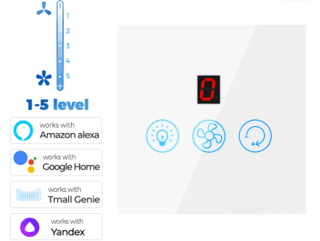 Tuya Smart WiFi Fan + Light Wall Touch Switch Online