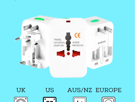 All in One Universal Worldwide Travel Adapter with Lock Unlock Button Cheap