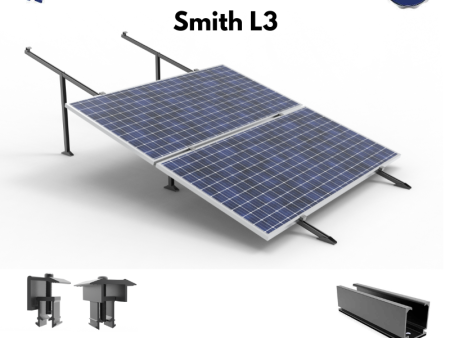 BHS Aluminium Smith L3 Solar Structure with clamps For three Solar Panel Online now