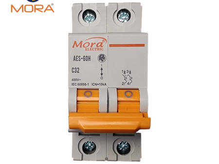 Mora 2P AC MCB Circuit breaker C type 230 400V 20A , 32A Online now