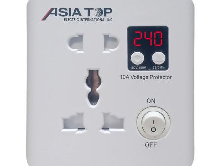 ASIA TOP V261-D  10A Wall Socket with Built-in Timer, Voltage Protection on Sale