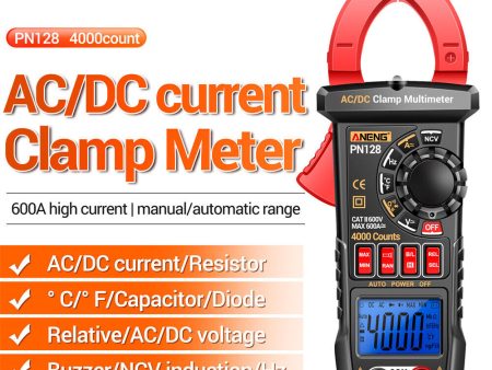 ANENG PN128 Clamp Digital Meter Multimeter 600A AC Current AC DC Voltage Tester Hot on Sale