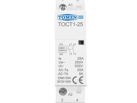 Tomzn TOCT1-25 Contactor 2P 25A 220V Din Rail Ac Modular Contactor Online