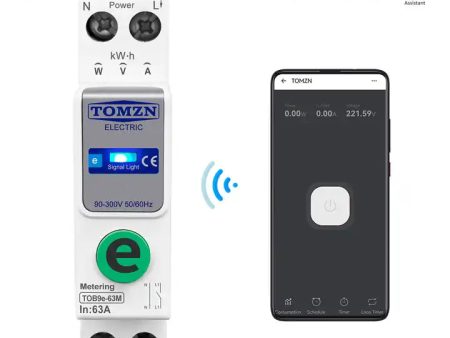 Ewelink Tomzn TOB9e-63M Kwh Monitoring Circuit Breaker 63A WIFI Smart Switch with monitoring and Protection, TOMZN wifi breaker full function Discount