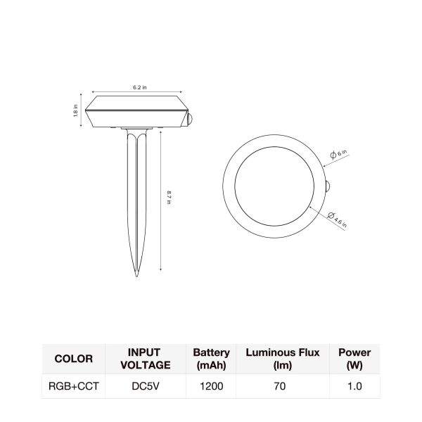 Okasha Smart Solar Garden Light (Bluetooth) Supply