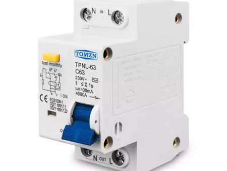 Tomzn TPNL63 C63 RCBO Amp Residual Current Circuit breaker with Current Leakage protection For Discount