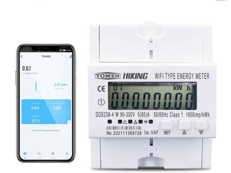 Tomzn HIKING DDS238-4 60A WIFI Smart Energy Meter Kwh Monitoring Circuit breaker Timer with voltage current protection Single Phase Online now