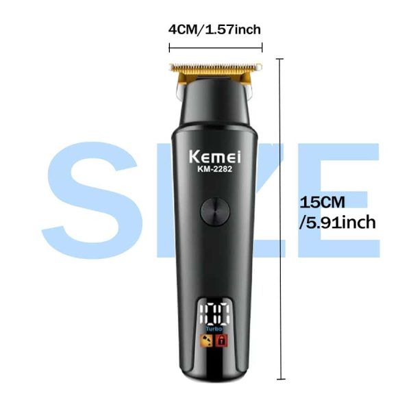 Kemei KM-2282 Rechargeable LCD Digital Display USB Charging Hair Clipper Fashion