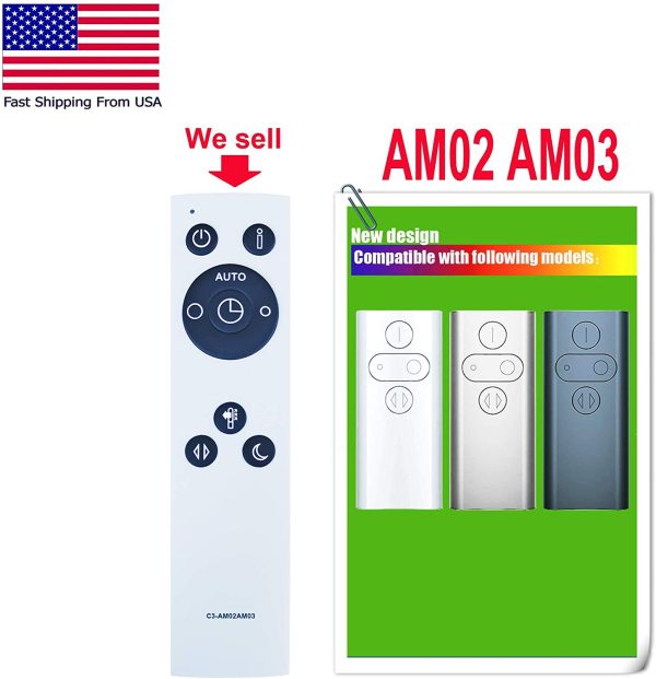 Replacement Remote for Dyson - Model: AM0 Fashion