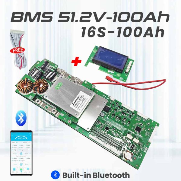 JBD 51.2V 100Ah BMS for 8-16S Cells Lithium Battery Pack Without Communication Online