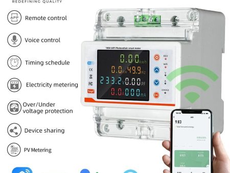 JVCO 14in1 100A Bidirectional WIFI Smart Meter with Monitoring and Protection Supply