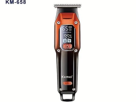 Kemei Electric Scissors KM-658 New LED LCD Digital Display USB Fast Charging Electric Pusher Hair Salon Hair Clipper Online