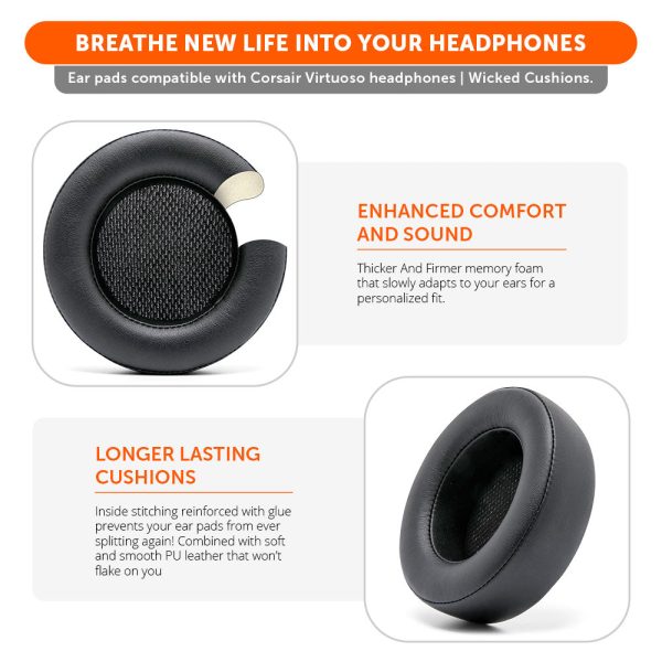 Upgraded Corsair Virtuoso Ear pads Hot on Sale