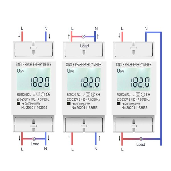 Tomzn SDM220-ECL 2P Din Rail Single Phase Digital Energy Meter Fashion