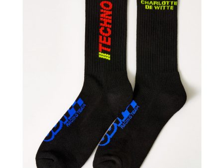 RACING BLACK SOCKS Cheap