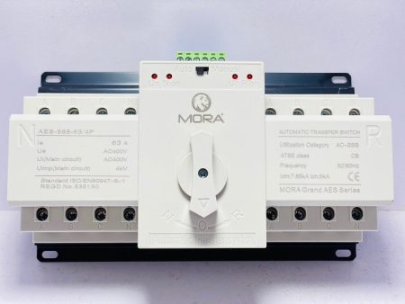 Mora 4P 63A 230V MCB type Dual Power Automatic transfer switch ATS AES-988-63 4P Hot on Sale