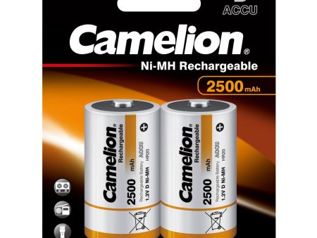 Camelion D Size Rechargeable Batteries 2500 mAh (Pack of 2) Online now