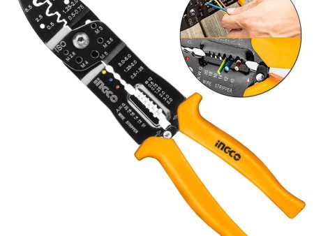 INGCO HWSP101 Wire Stripper, Electrical Pliers, Cable Stripper, Wire Cutter For Sale