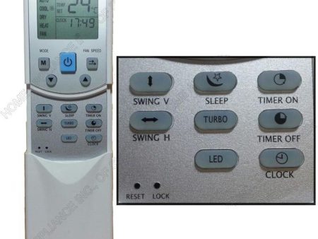 Replacement Remote for ONIDA MDIEA & SPEED COOL Air Conditioners Model: RG05F2 BGE Supply